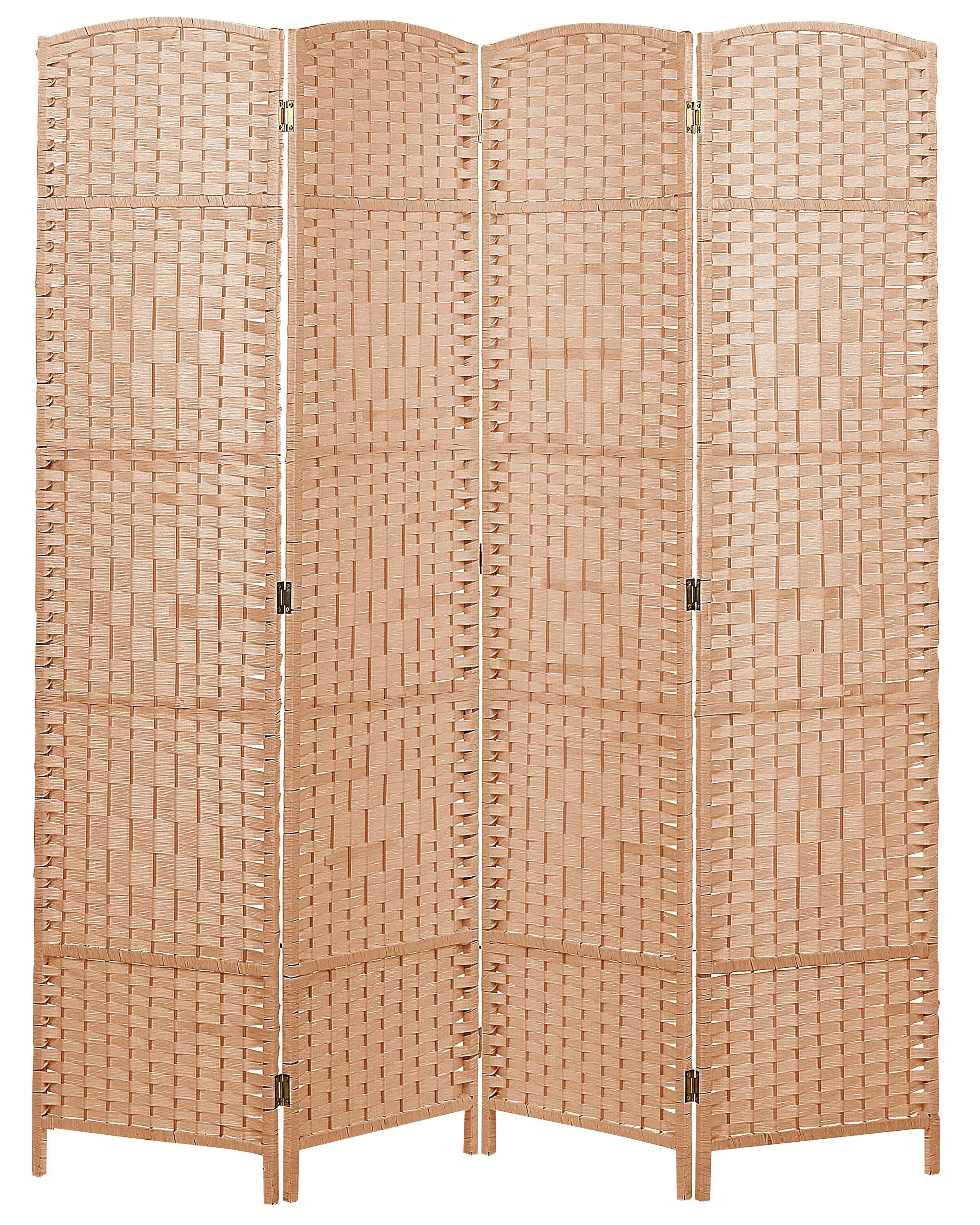 Roomdivider met 4 panelen LAPPAGO Natuurlijk 163 cm 170 cm