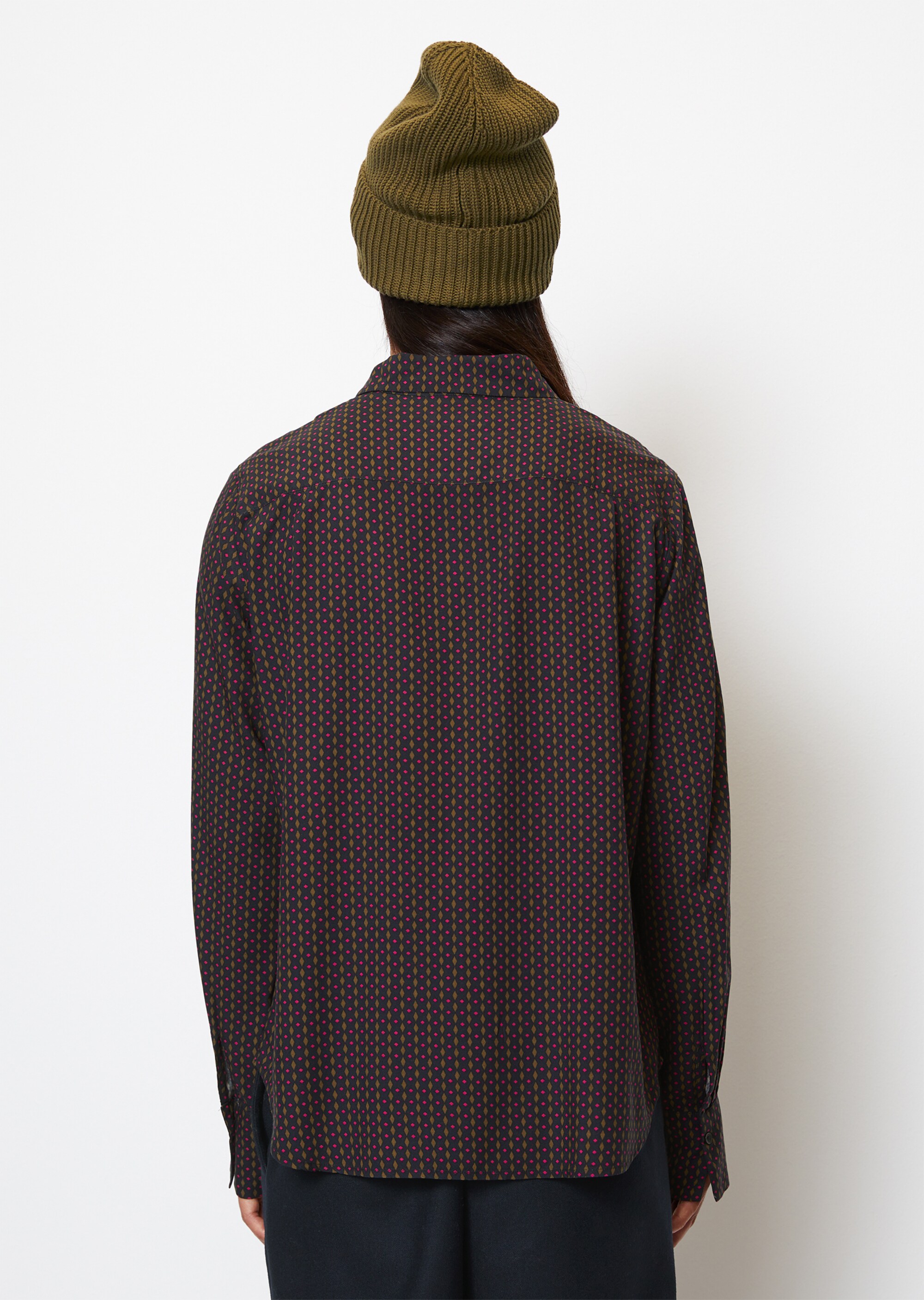 Allover-Print-Bluse regularaus fließender Viskose