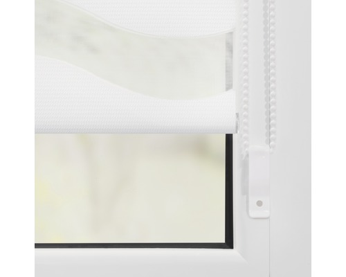Lichtblick dubbel rolgordijn, zonder boren, wit, 60x150 cm, inclusief klembeugels