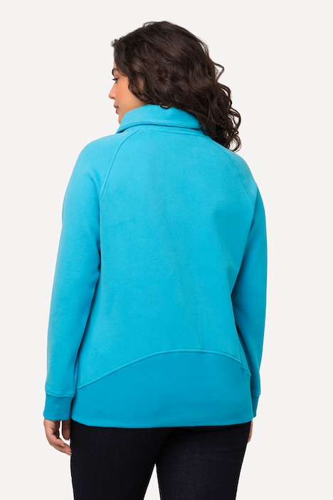 Sweatshirt, Stehkragen, Zipper, Langarm