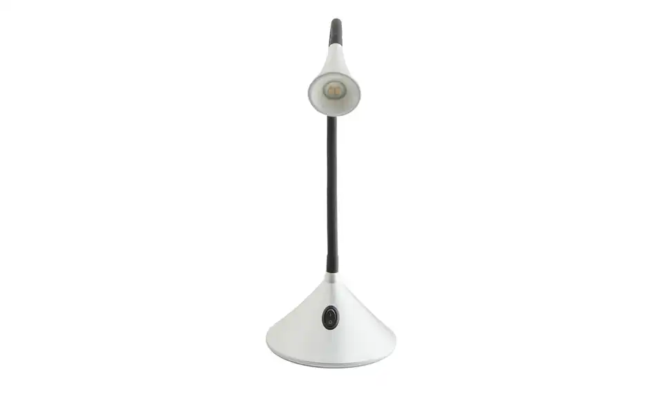 LED Tischleuchte, 1-flammig silberfarben, lackiert