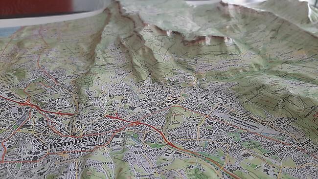 CARTE EN RELIEF CHAMBERY