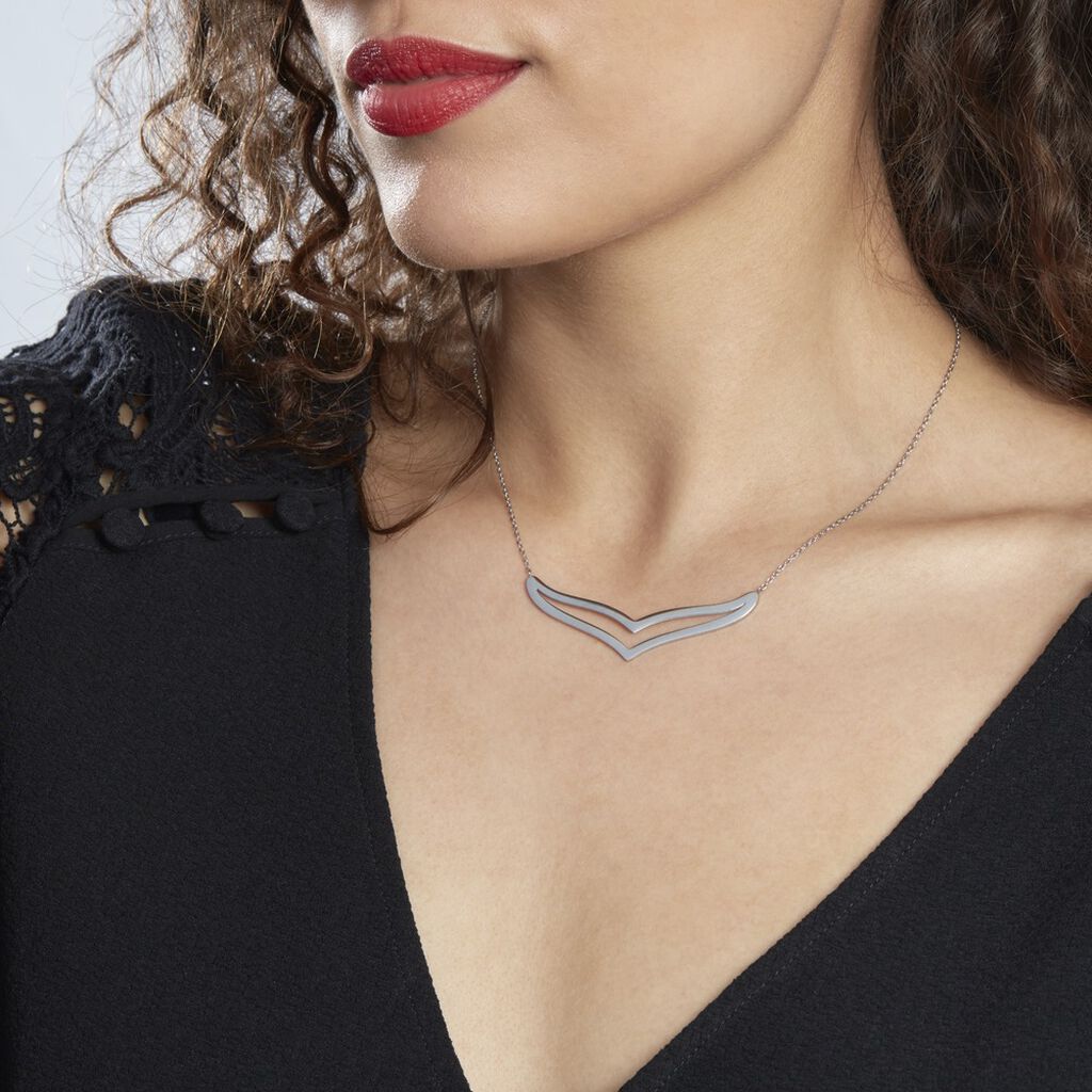 Collier Wilna Acier Blanc