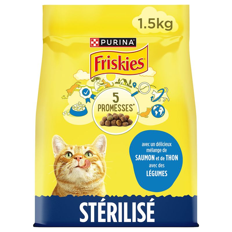 PURINA Friskies Sterilised saumon, thon, légumes pour chat