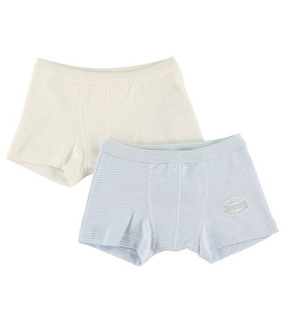 Petit Bateau Boxershorts - 2-pak - Hvid/Bl?