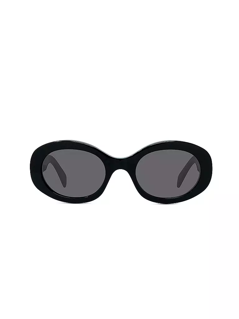 CELINE Triomphe schwarze runde Sonnenbrille schwarz