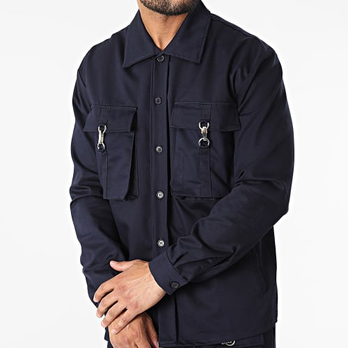 Ensemble Veste Et Pantalon Cargo KL-2070 Bleu Marine
