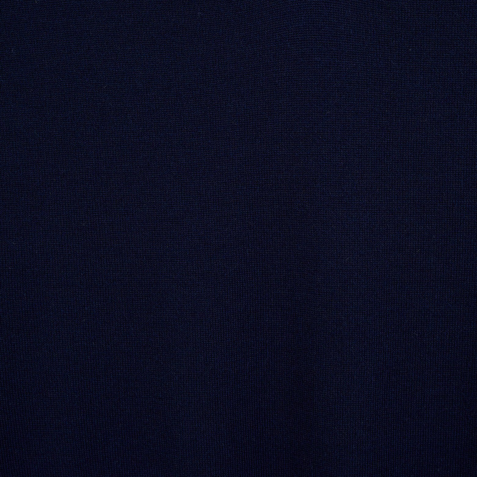 Pull col v en laine mérinos Bleu moyen