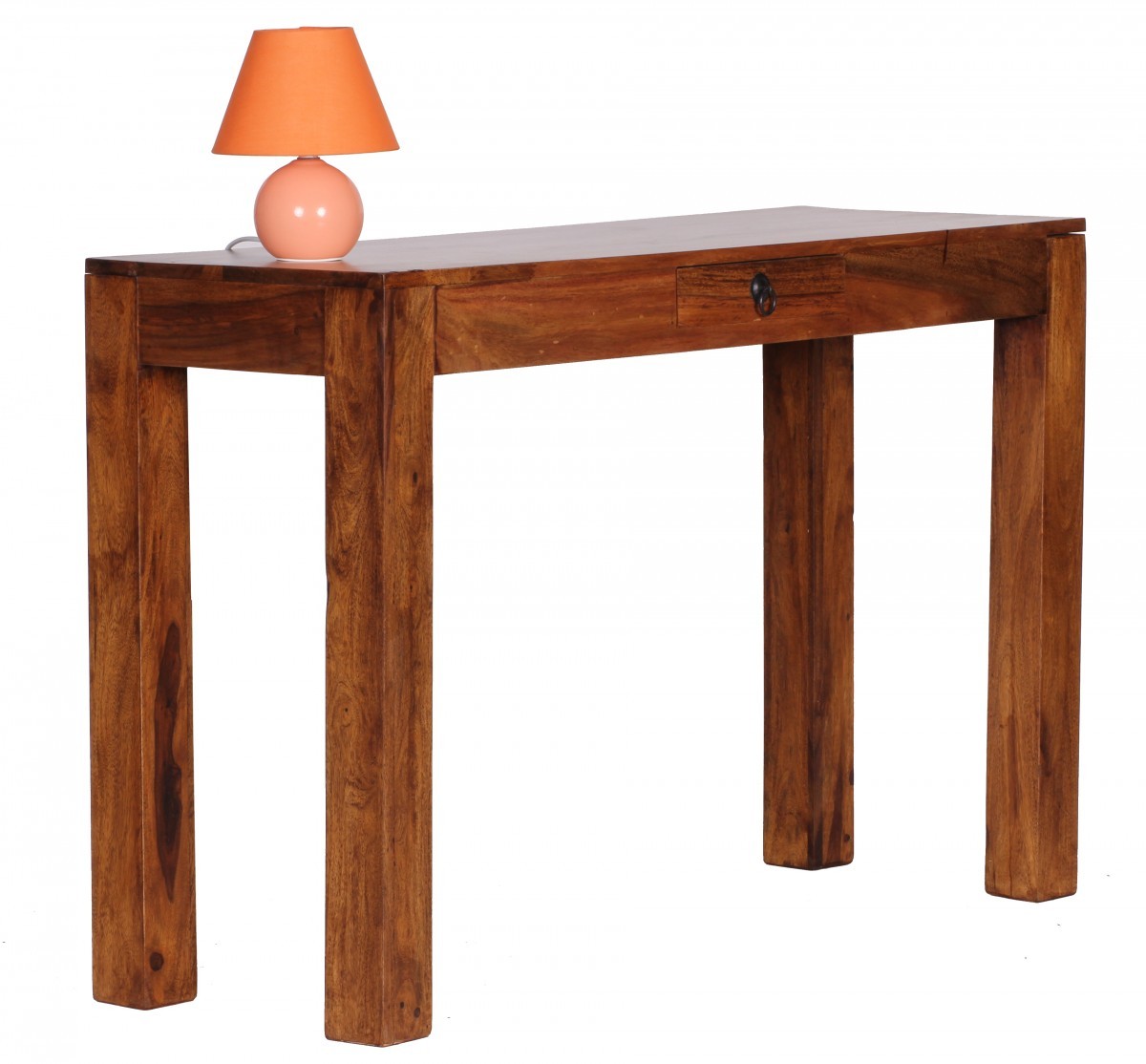 Konsolentisch - braun gebeizt - Sheesham massiv - 120 cm breit