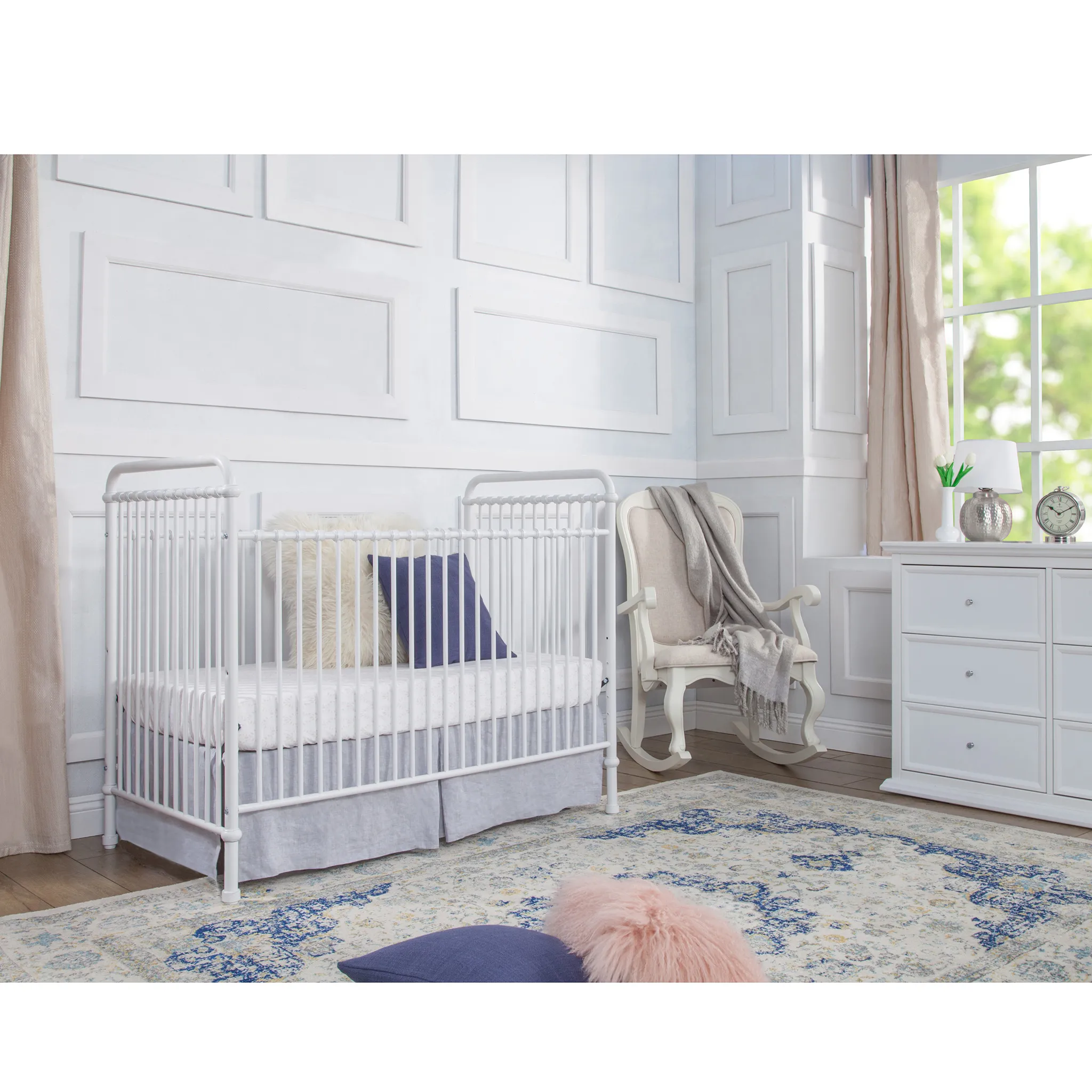 Million Dollar Baby Couchette Évolutive 3 en 1 Abigail - Blanc Lavé