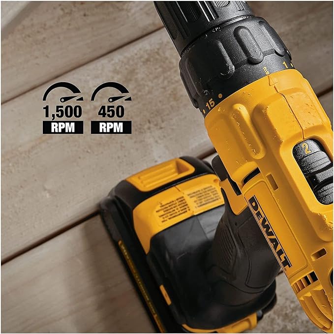 DEWALT 20V MAX Cordless Drill and Impact Driver, Power Tool Combo Kit with 2 Batteries and Charger (DCK240C2)