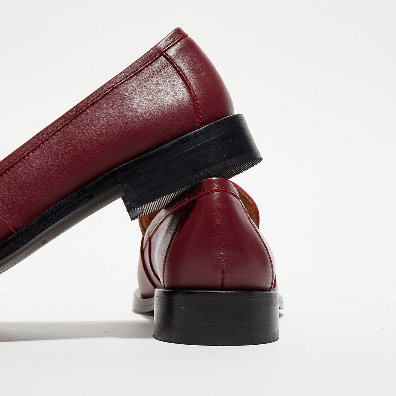 Apologie Mocassins en Cuir Ally bordeaux