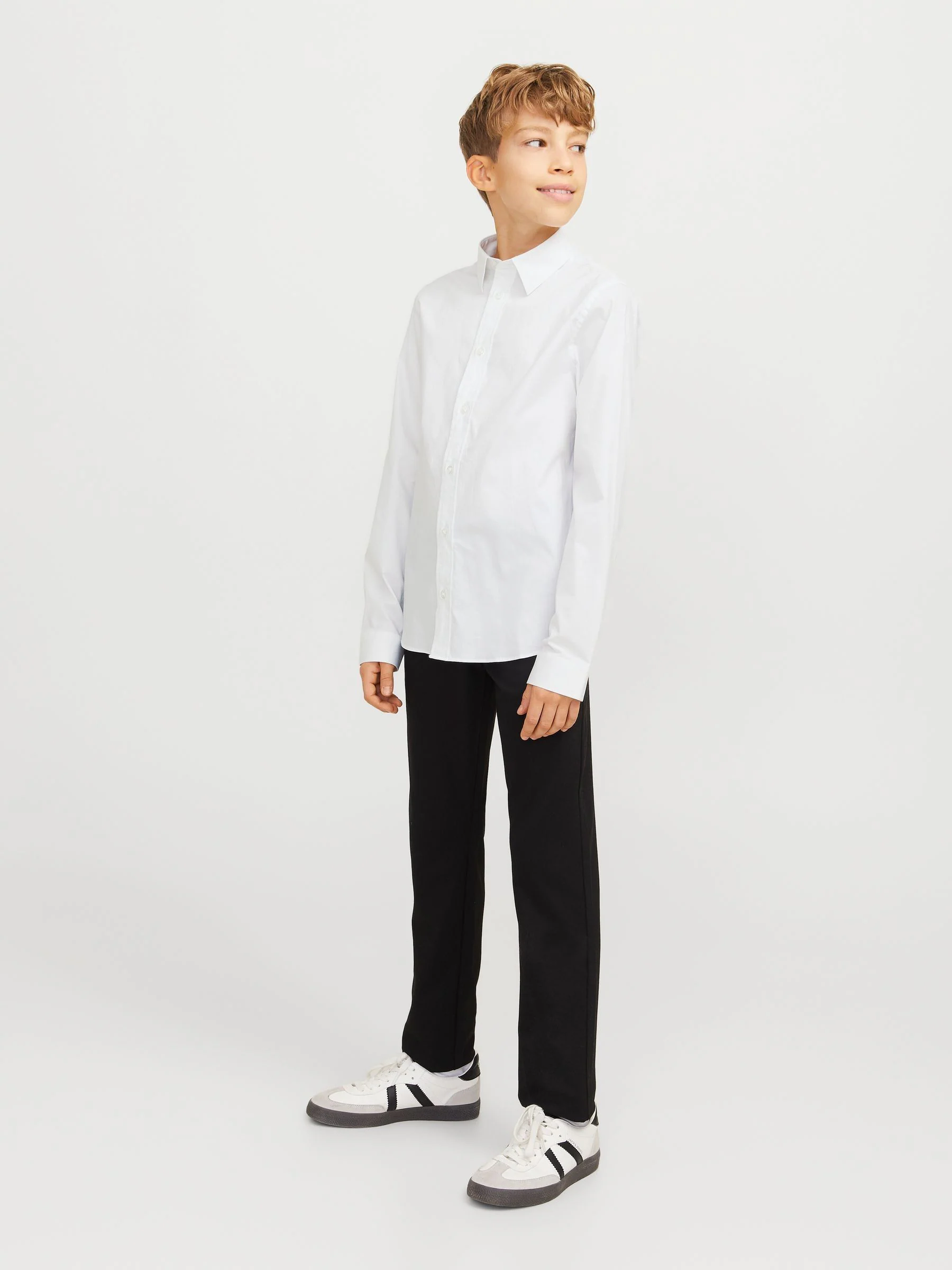 JACK & JONES Junior Stretch Long Sleeve White Shirt