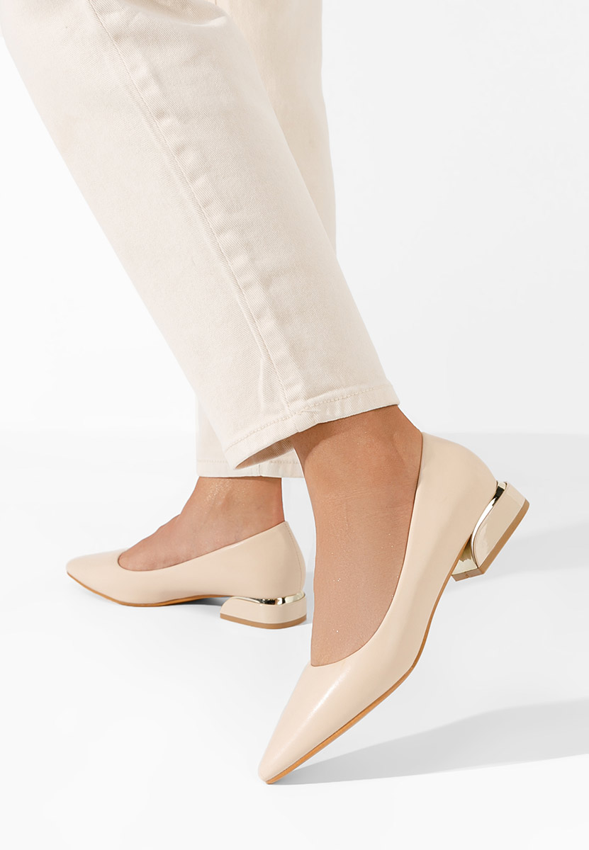 Chaussures à petit talon beige Bertesa V2