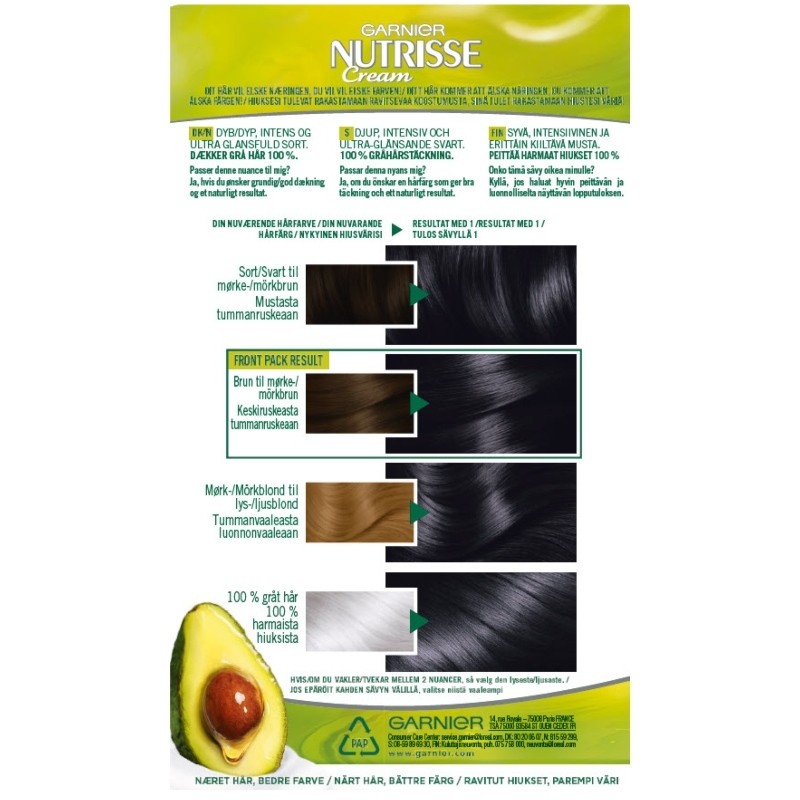 Garnier Nutrisse Cream 1.0 Black