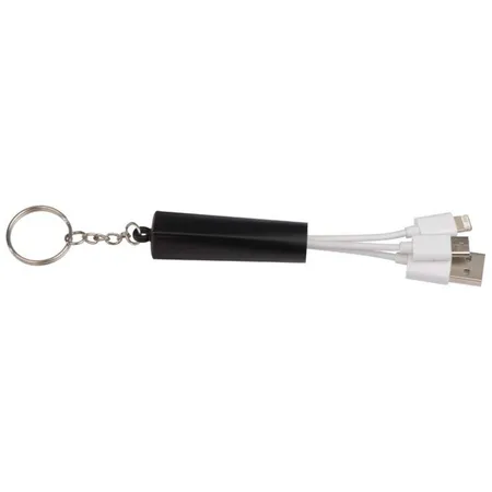 Macma Schlüsselanhänger mit 3 in 1 Ladekabel, USB-Anschluss, Android- und iOS Ladekabel