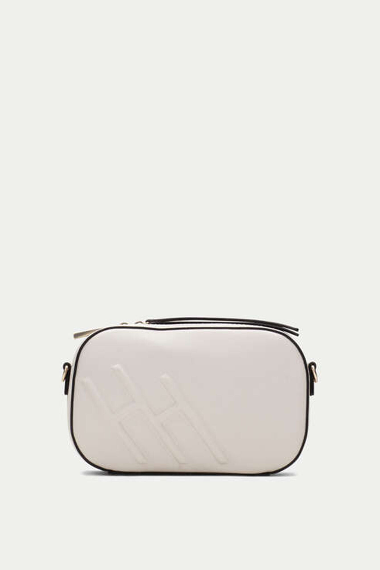 Bolsa retangular com fecho de correr - Marfim