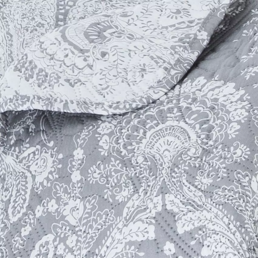 Couvre-lit et taies d'oreiller (240 x 260 cm) Marie Gris clair