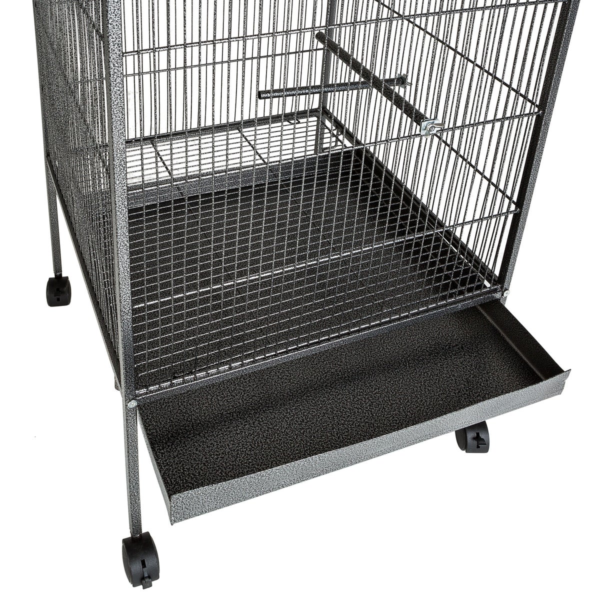 Tectake vogelkooi in hamerslaglook 54 x 54 x 114,5 cm