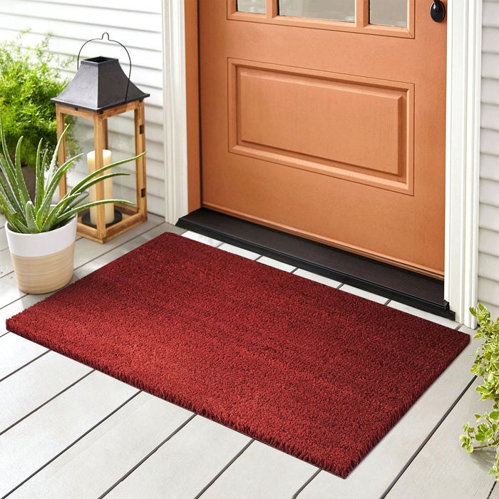 Deurmat van kokosnoot - Deurmat van kokosnoot voor voordeur - Rood / 17 mm - 50 x 80 cm