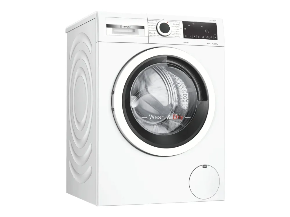 Bosch Serie | 4 WNA134B0SN - Vaske-/ tørremaskine - bredde: 59.8 cm - dybde: 63 cm - højde: 84.8 cm - frontbetjening - 63 liter - 8 kg - 1400 rpm