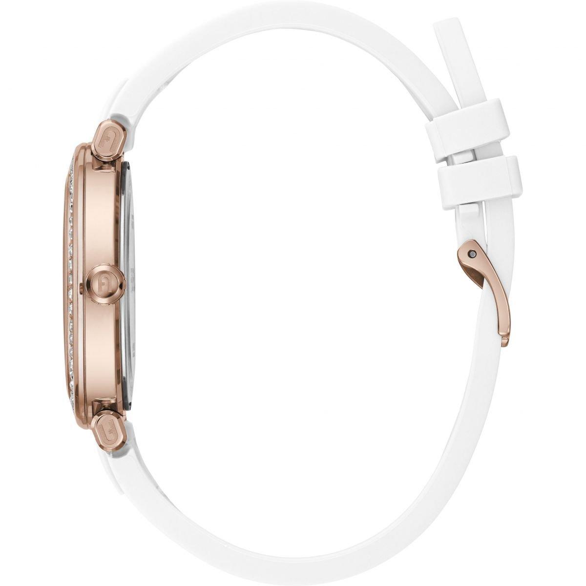 Furla Ladies Furla Block White Rose Watch WW00011003L3