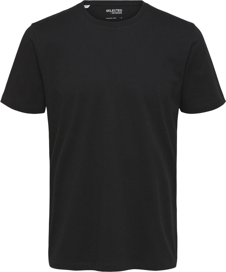 Selected Homme SLHASPEN SS O-NECK TEE W NOOS Sort