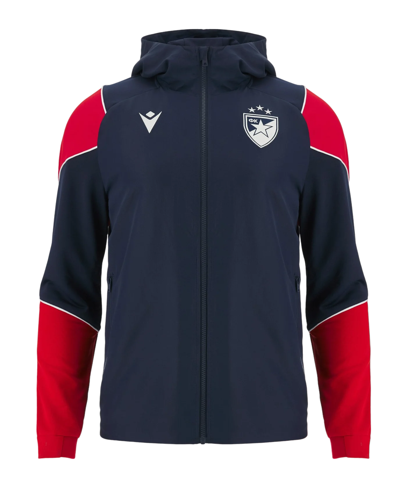 Macron Roter Stern Belgrad Trainingsjacke Rot