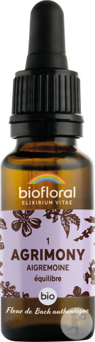 Biofloral Fleurs De Bach 01 Aigremoine Équilibre Et Calme Bio 20ml