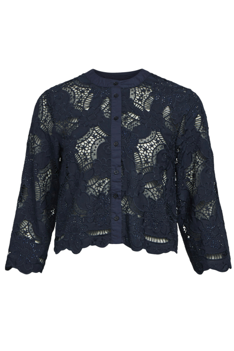 Object blauwe dames blouse