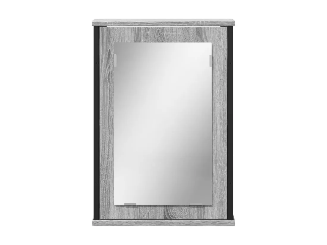 Prolenta Premium - Armoire à miroir de salle de bain sonoma gris bois d’ingénierie