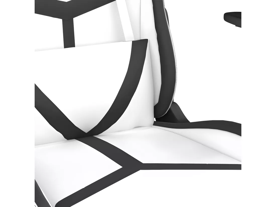 Chaise de jeu Blanc et noir Similicuir