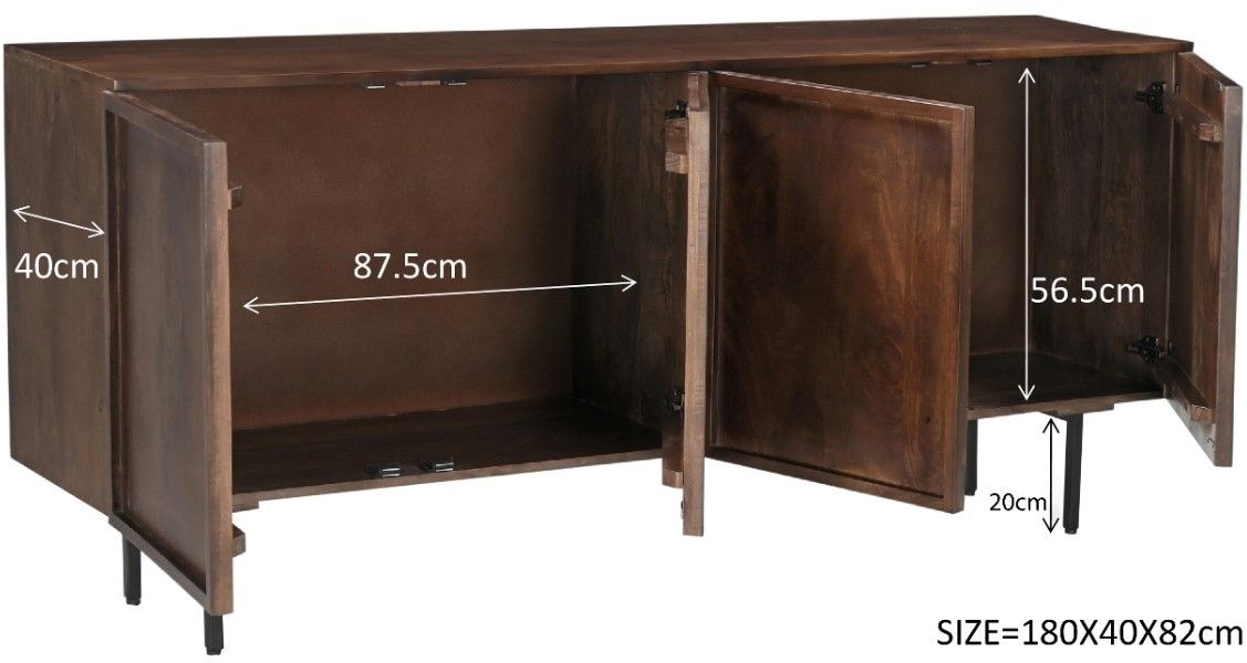 Dressoir Elan B180 x D40 x H75 cm