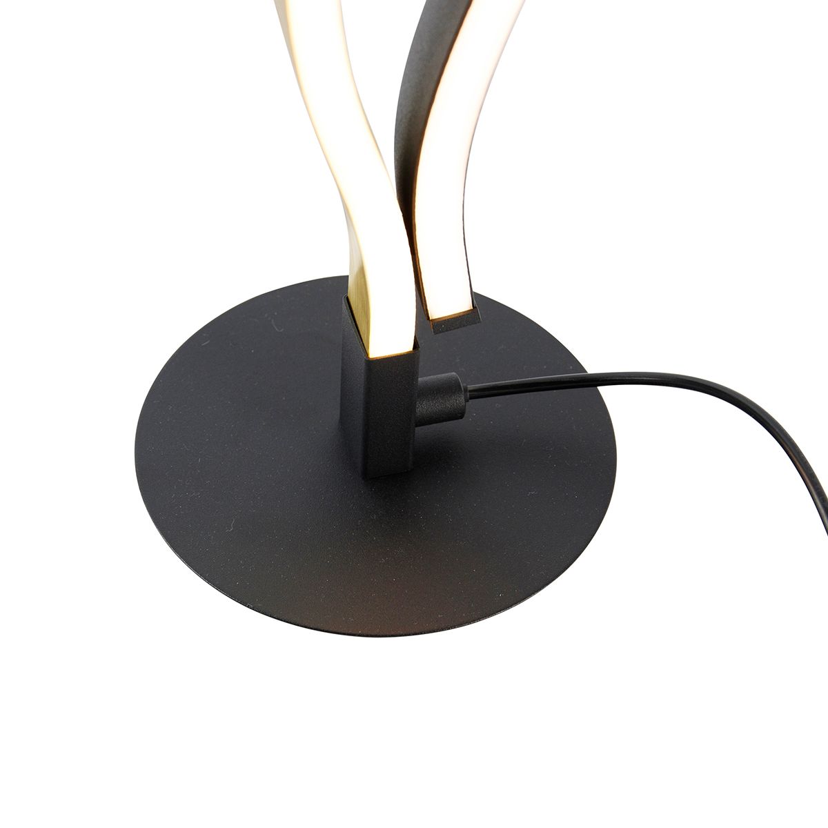 Design tafellamp zwart met goud incl. LED dimbaar - Blaze