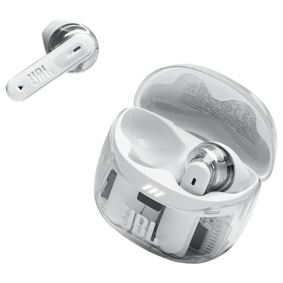 JBL Tune Flex 2 Ghost Edition Blanc