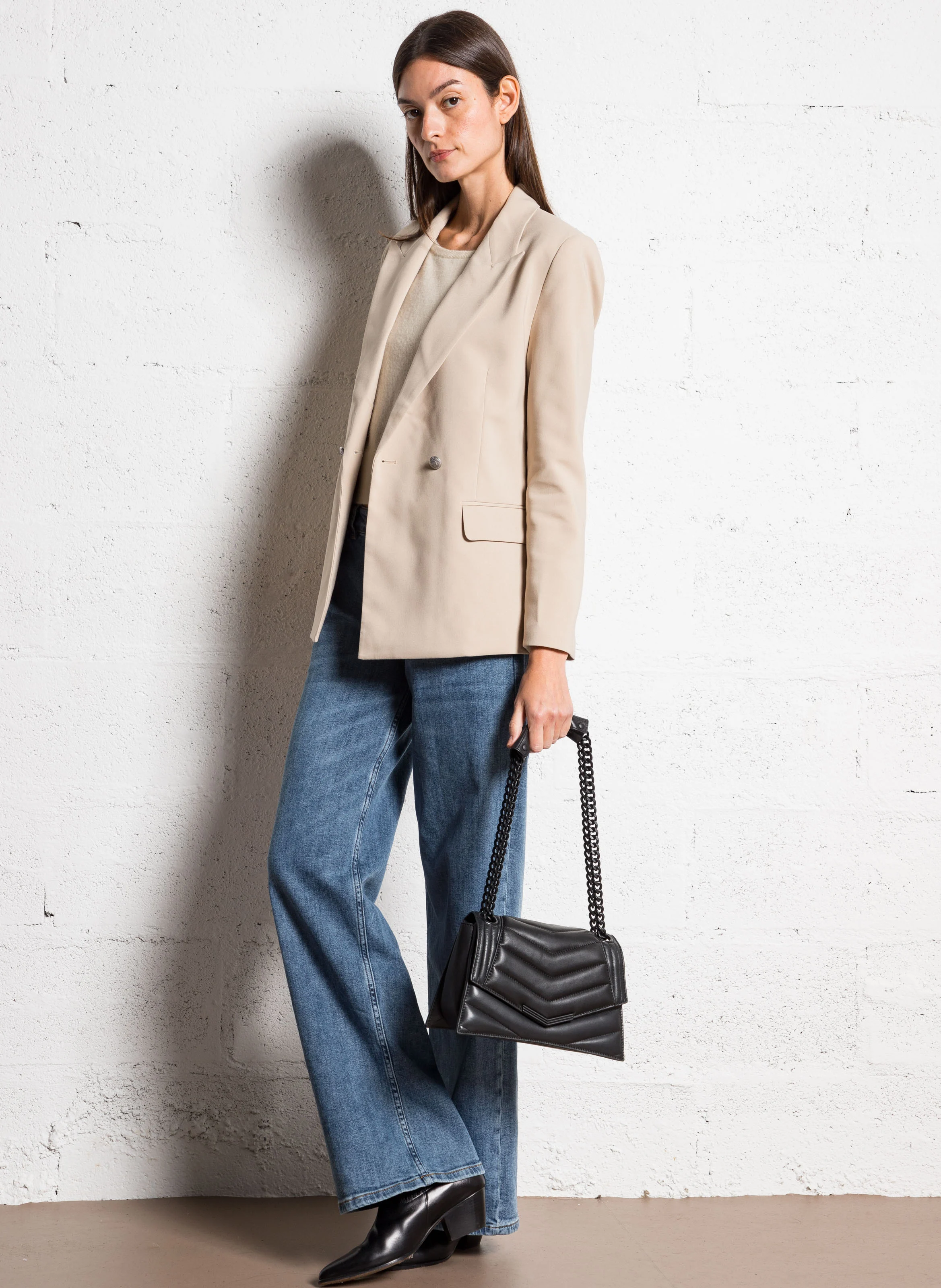 THE 1 TIMELESS M - Sac bandoulière en cuir | Noir