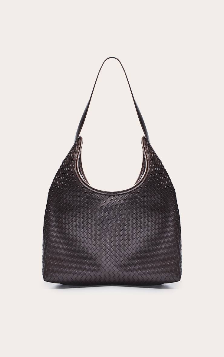 Chocolat Sac À Bandoulière En Synthétique Tressé
