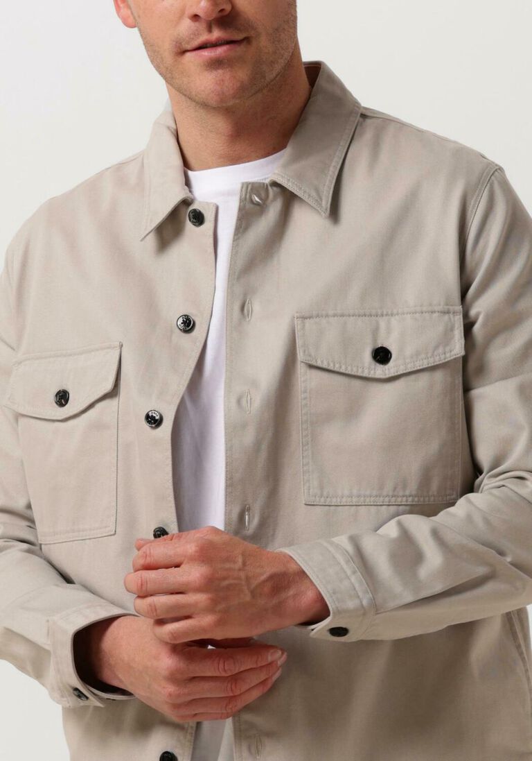 HUGO lichtgrijze hugo overshirt enalu