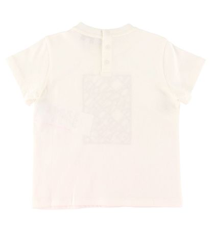 Emporio Armani T-Shirt - Weiß m. Strickerei