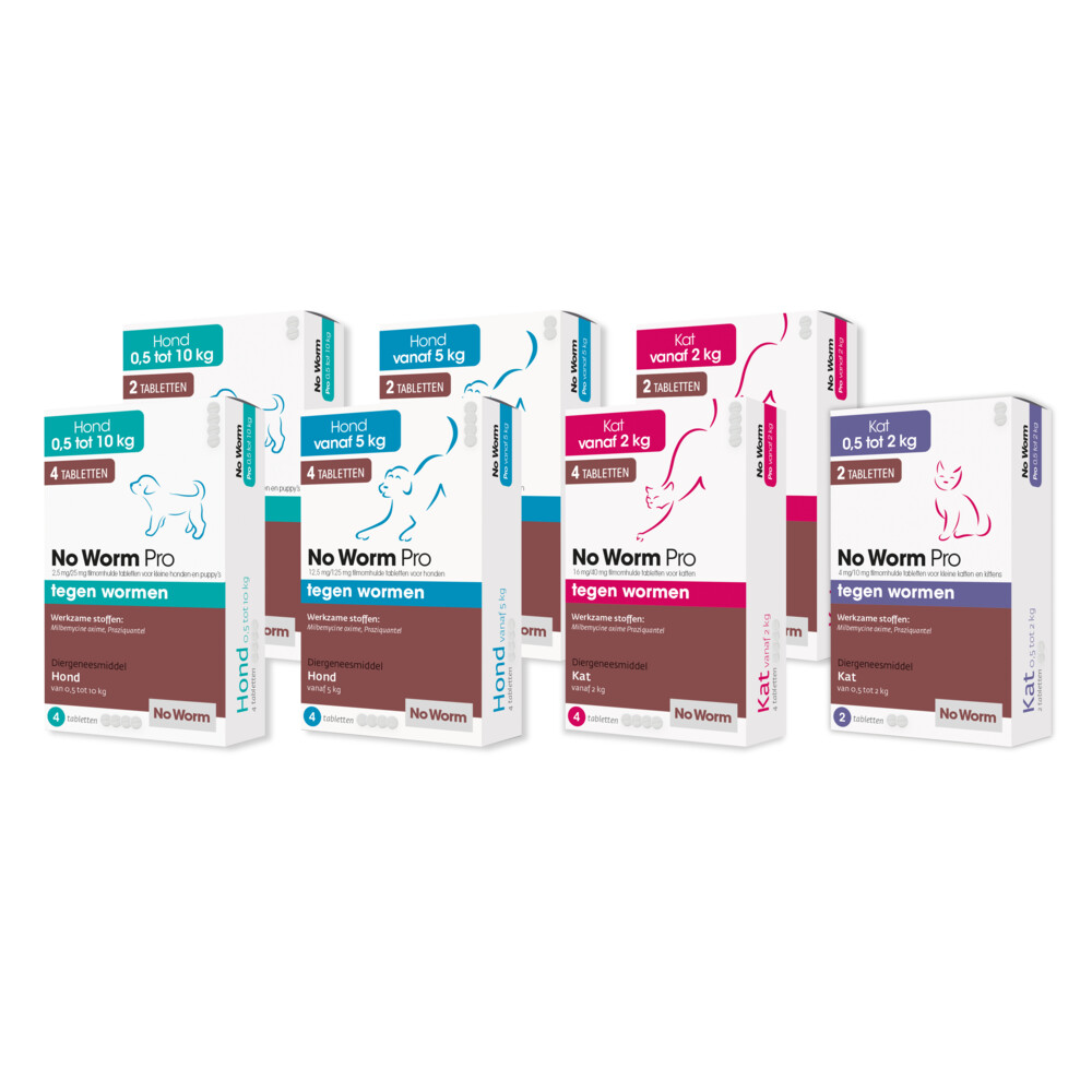 No Worm Pro Ontworming Tabletten Hond vanaf 5 kg2 tabletten