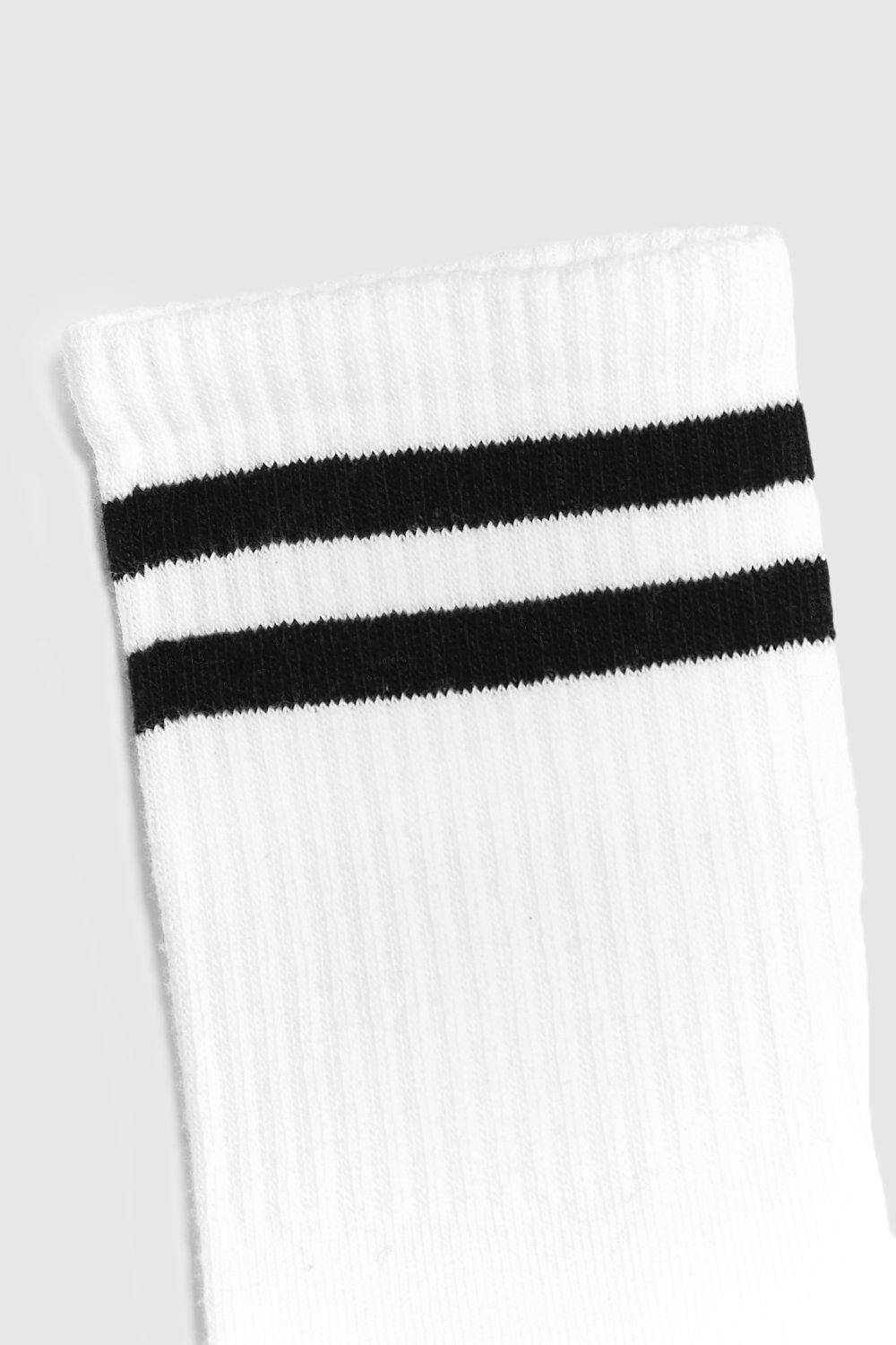 boohoo Chaussettes à Cheville à Rayures de Sport