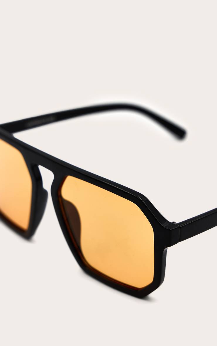 Orange Lunettes De Soleil Aviateur À Verres Oranges