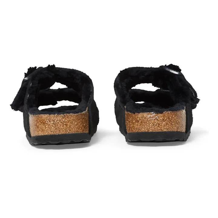 BIRKENSTOCK Sandales Arizona Shearling - Collection Adulte  | Noir