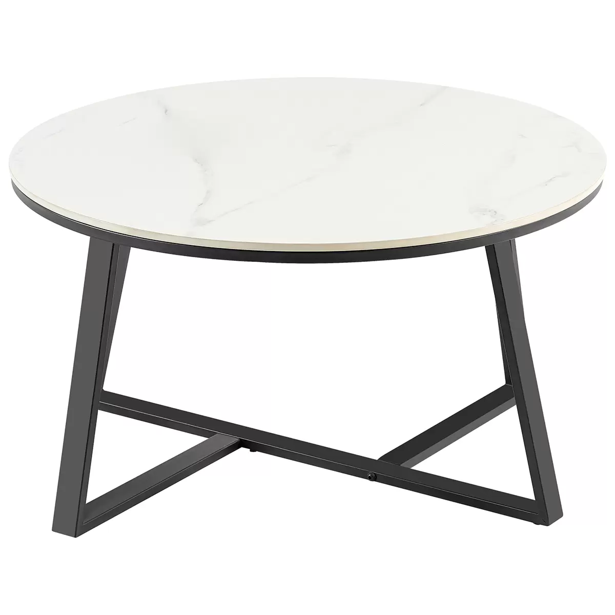 Salontisch Oliena 2 schwarz,weiss