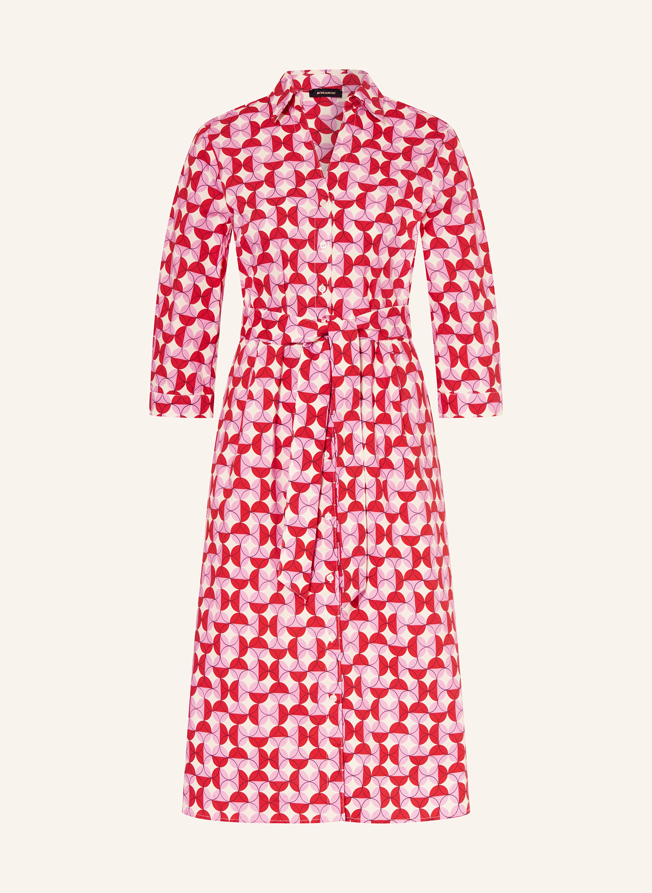 MORE & MORE Hemdblusenkleid mit 3/4-Arm