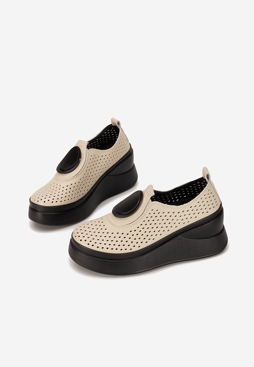 Chaussures casual à plateforme beige Aleksa