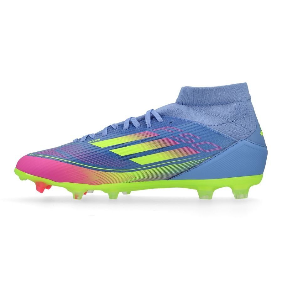 adidas F50 League Mid FG/AG Celestial Victory - Blue Fusion/Lucid Lemon/Lucid Pink