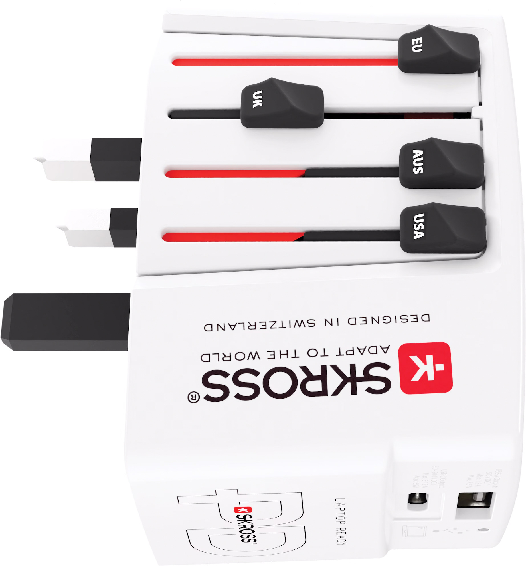 World Travel Adapter MUV USB AC65PD