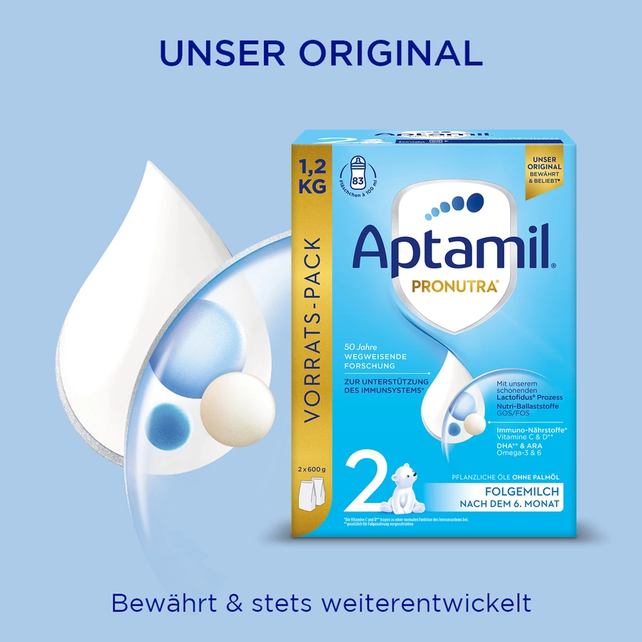 Aptamil Folgenahrung 2 Pronutra 1200 g ab 6 Monaten