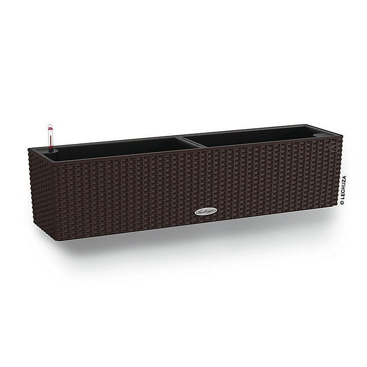 Jardinière Lechuza Cottage moka 80 x 19 x h.19 cm